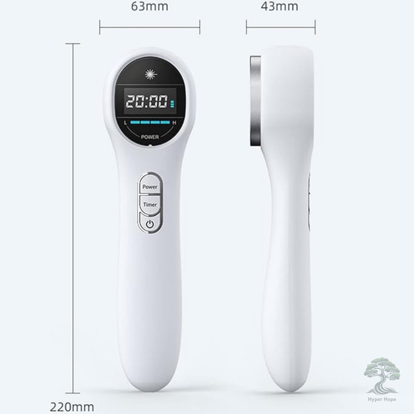 Dispositivo de Terapia Láser Frío Luz Roja Infrarroja Portátil, 650 nm y 808nm, para el Dolor Muscular y Articular