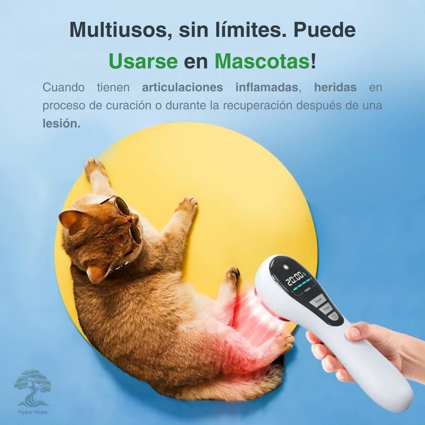 Dispositivo de Terapia Láser Frío Luz Roja Infrarroja Portátil, 650 nm y 808nm, para el Dolor Muscular y Articular
