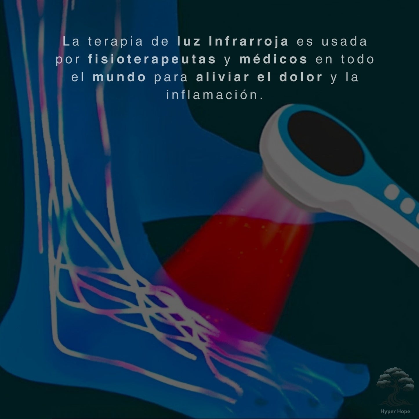 Dispositivo de Terapia Láser Frío Luz Roja Infrarroja Portátil, 650 nm y 808nm, para el Dolor Muscular y Articular